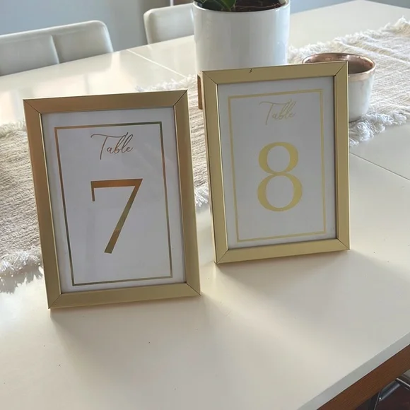 Table Numbers 1-8 In Frames - Picture 4 of 4